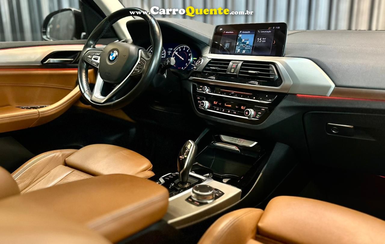 BMW   X3 XDRIVE 30I X-LINE 2.0 TURBO 252CV AUT   PRETO 2019 2.0 GASOLINA - Loja