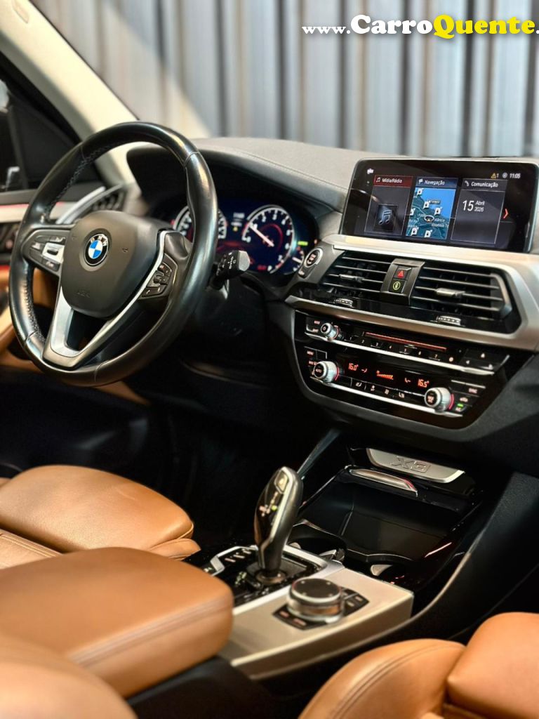 BMW   X3 XDRIVE 30I X-LINE 2.0 TURBO 252CV AUT   PRETO 2019 2.0 GASOLINA - Loja