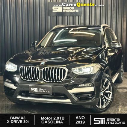 BMW   X3 XDRIVE 30I X-LINE 2.0 TURBO 252CV AUT   PRETO 2019 2.0 GASOLINA