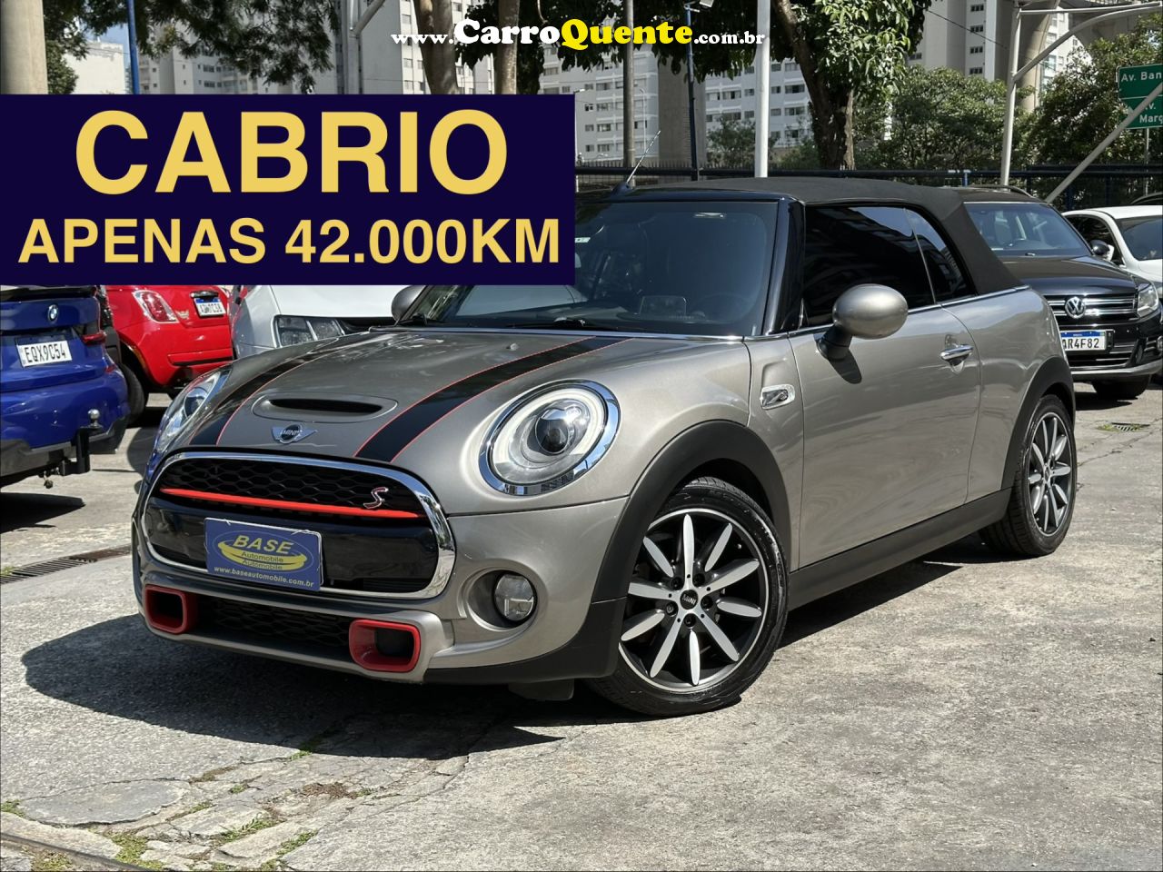 MINI   COOPER CABRIO S 2.0 16V AUT.   CINZA 2018 2.0 GASOLINA - Loja