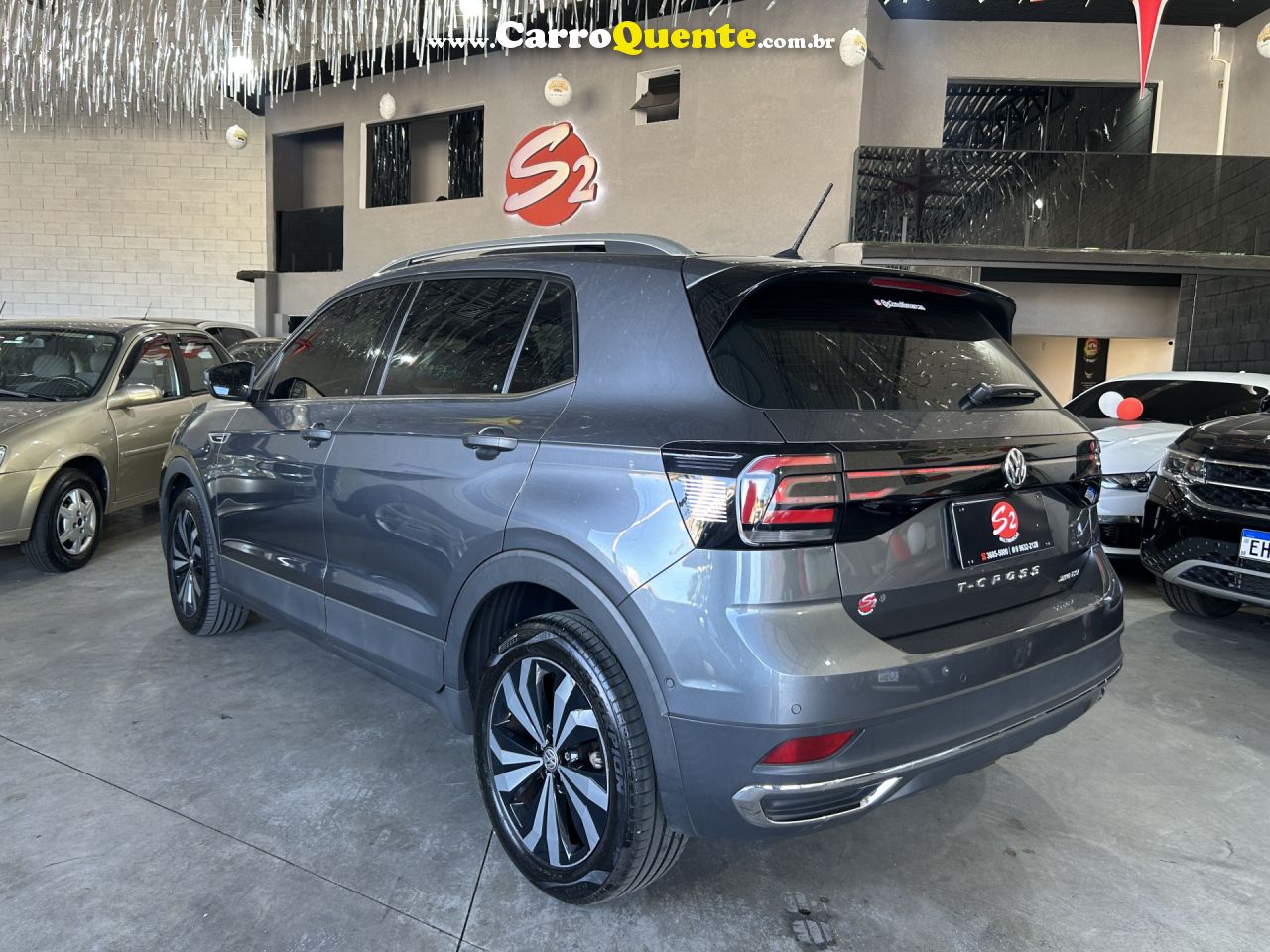 VOLKSWAGEN   T-CROSS HIGHLINE 1.4 TSI FLEX 16V 5P AUT   CINZA 2021 1.4 FLEX - Loja