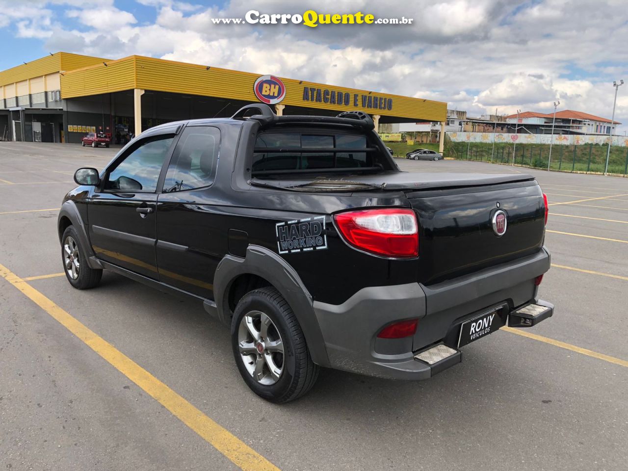FIAT   STRADA WORKING HARD 1.4 FIRE FLEX 8V CD   PRETO 2018 1.4 FLEX - Loja