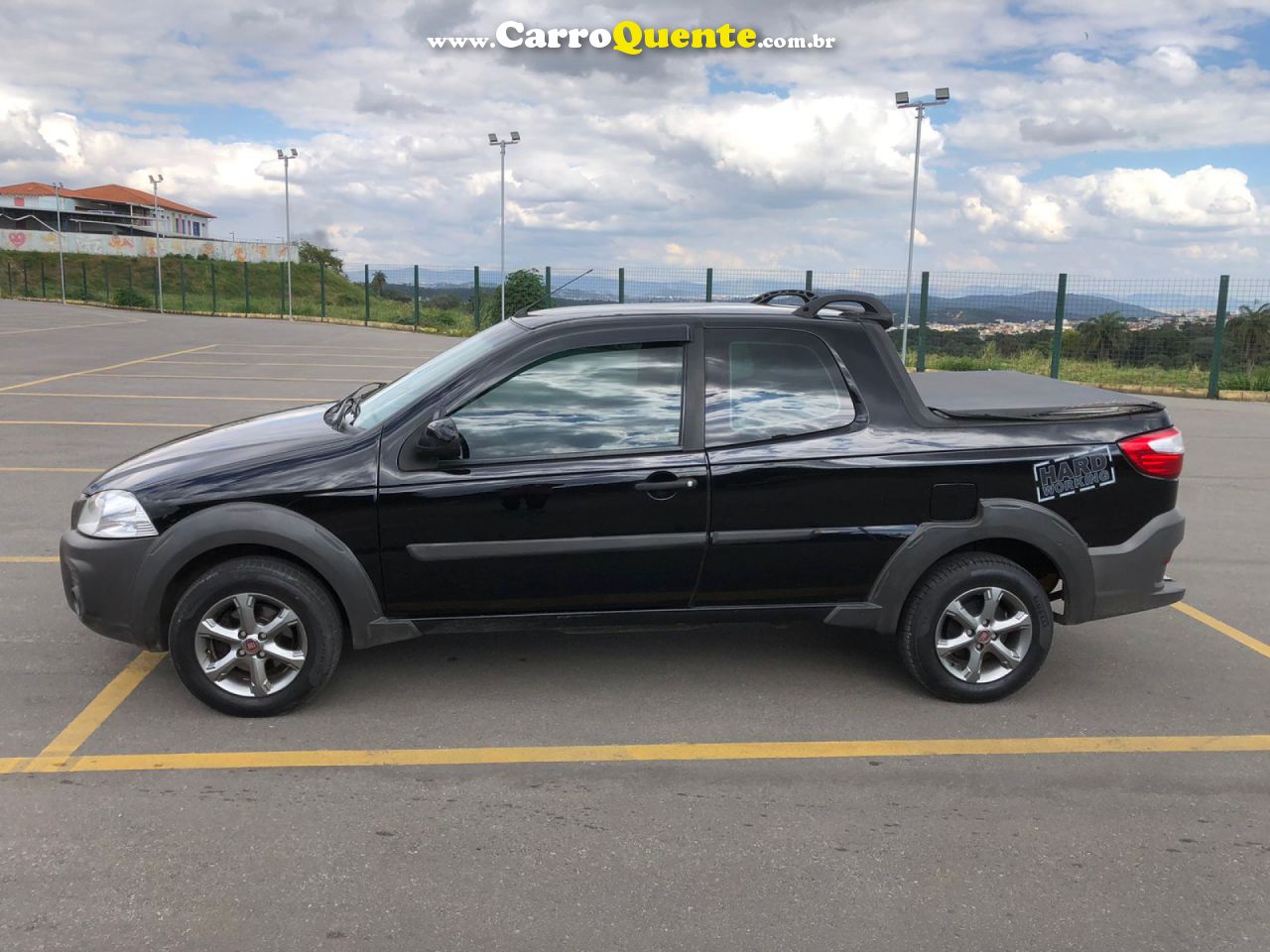 FIAT   STRADA WORKING HARD 1.4 FIRE FLEX 8V CD   PRETO 2018 1.4 FLEX - Loja