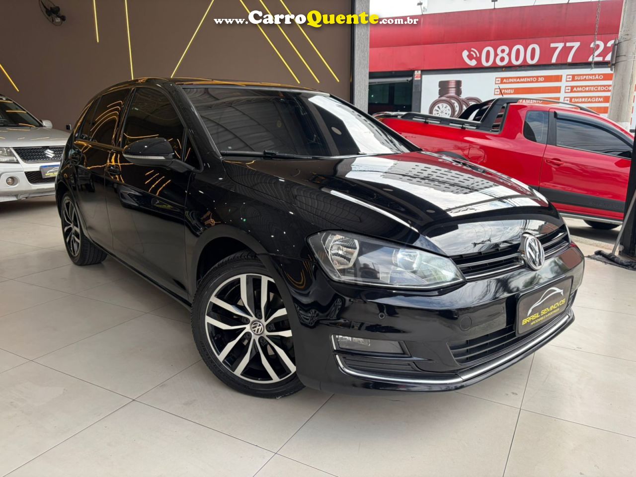 VOLKSWAGEN   GOLF HIGHLINE 1.4 TSI 140CV AUT.   PRETO 2014 1.4 GASOLINA - Loja