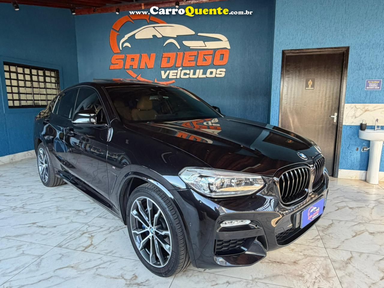 BMW   X4 XDRIVE 30I M-SPORT 2.0 TB 252CV AUT   PRETO 2019 2.0 GASOLINA - Loja