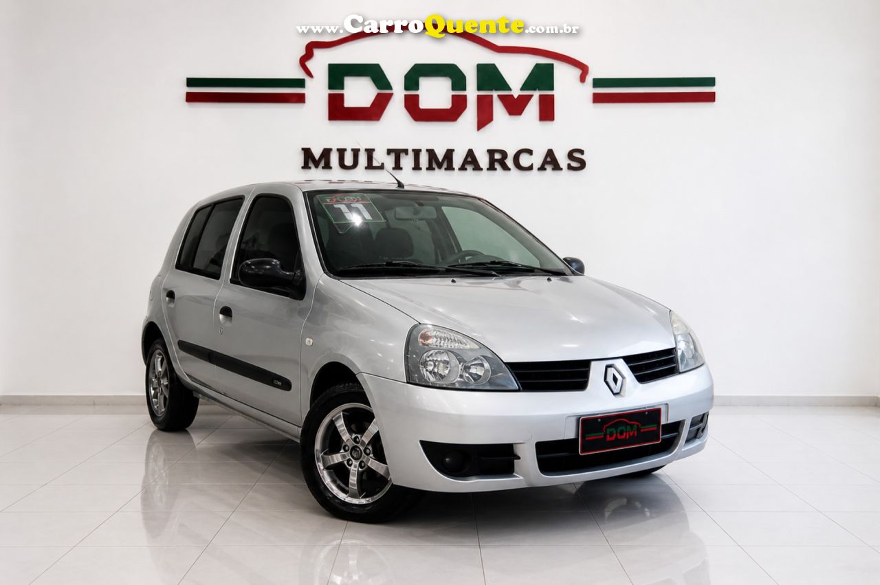 RENAULT   CLIO HI-FLEX 1.0 16V 5P   PRATA 2011 1.0 GASOLINA - Loja