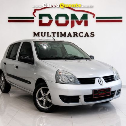 RENAULT   CLIO HI-FLEX 1.0 16V 5P   PRATA 2011 1.0 GASOLINA