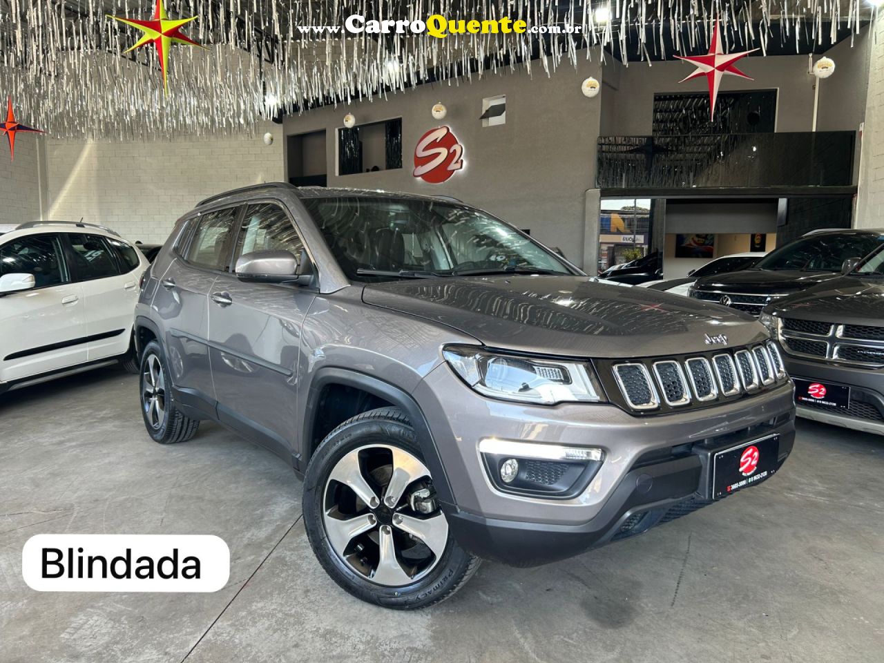 JEEP   COMPASS LONGITUDE 2.0 4X4 DIES. 16V AUT.   MARROM 2018 2.0 DIESEL - Loja