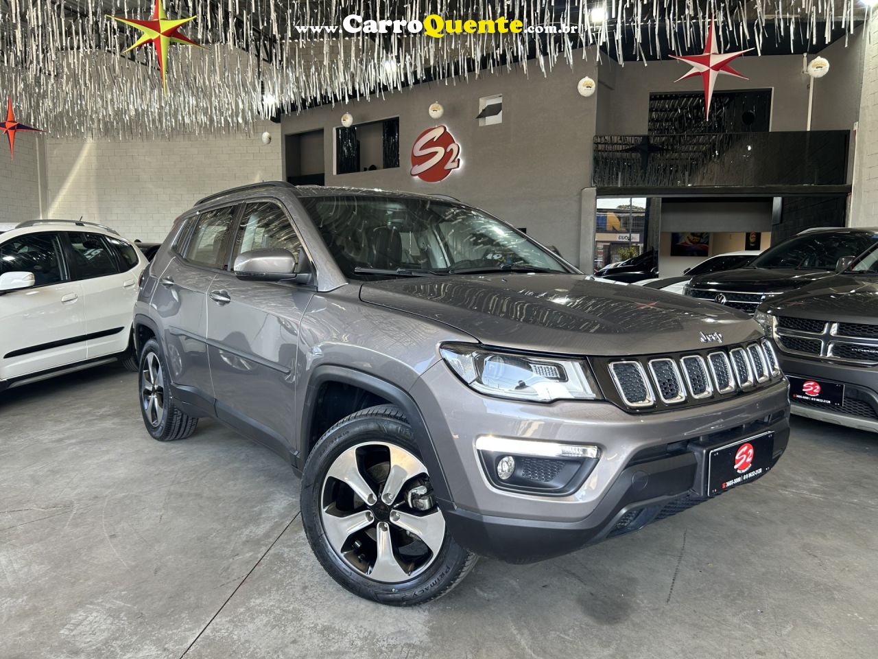 JEEP   COMPASS LONGITUDE 2.0 4X4 DIES. 16V AUT.   MARROM 2018 2.0 DIESEL - Loja