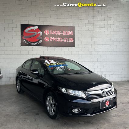 HONDA   CIVIC SEDAN EXS 1.81.8 FLEX 16V AUT. 4P   PRETO 2013 1.8 FLEX