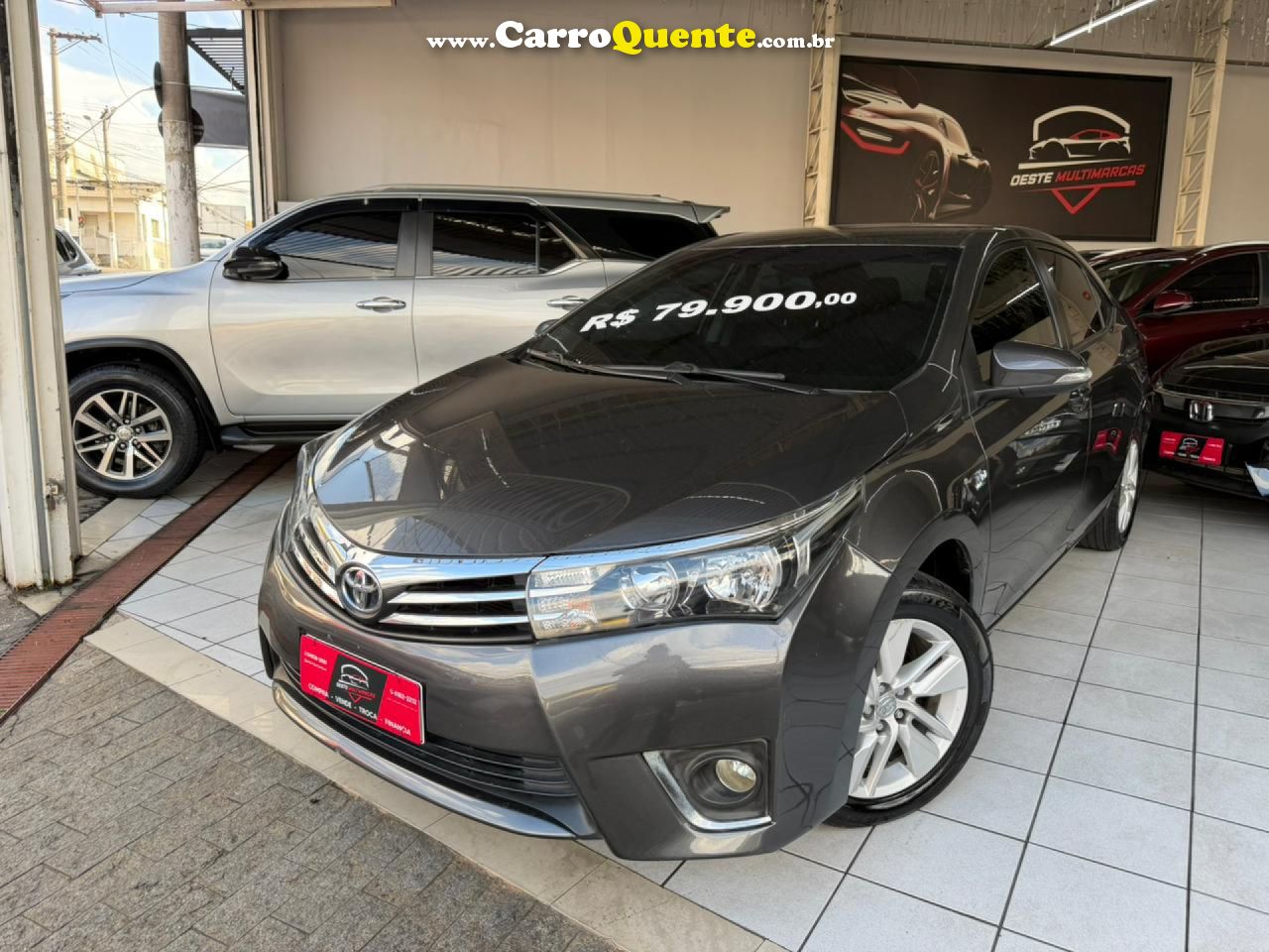 TOYOTA   COROLLA GLI 1.8 FLEX 16V  AUT.   CINZA 2015 1.8 FLEX - Loja