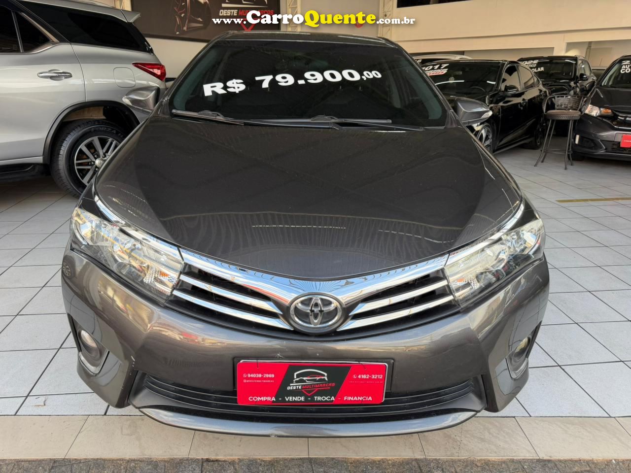 TOYOTA   COROLLA GLI 1.8 FLEX 16V  AUT.   CINZA 2015 1.8 FLEX - Loja