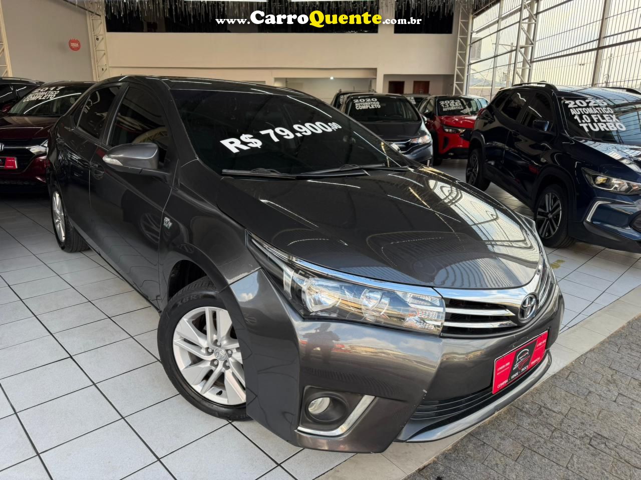 TOYOTA   COROLLA GLI 1.8 FLEX 16V  AUT.   CINZA 2015 1.8 FLEX - Loja