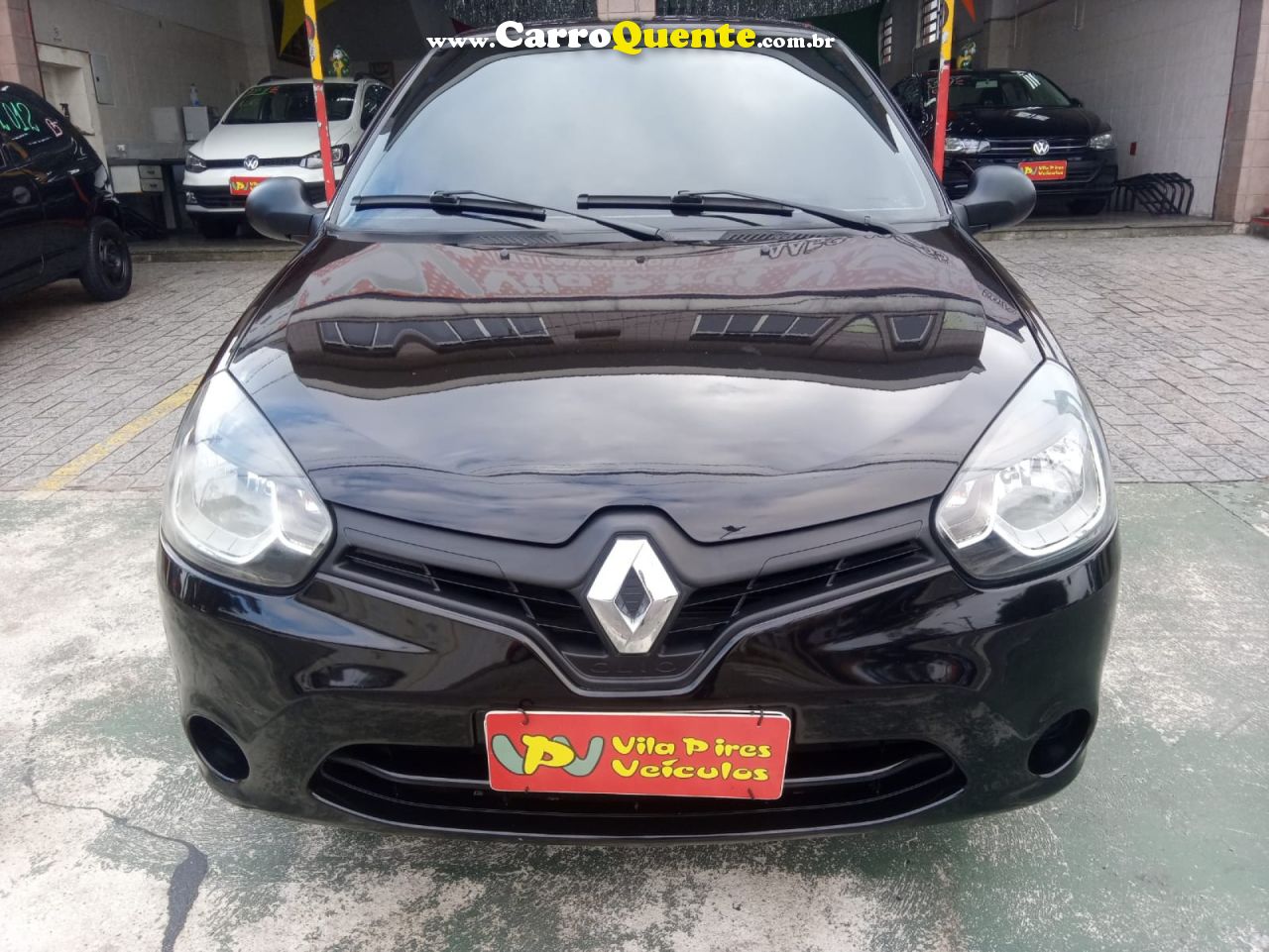 RENAULT   CLIO AUTHENTIQUE 1.0   PRETO 2015 1.0 FLEX - Loja