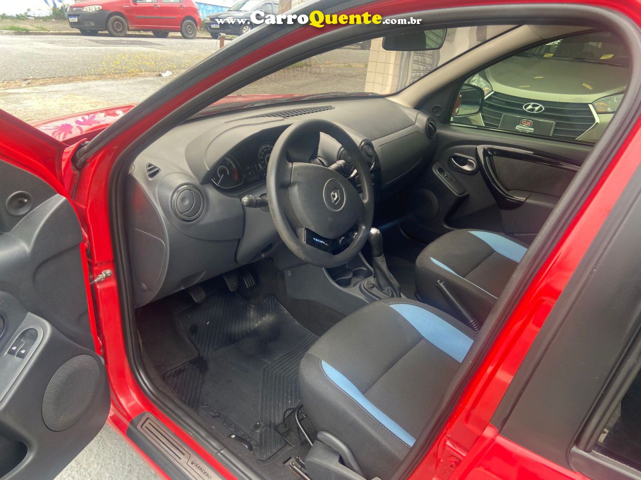 RENAULT   SANDERO TECHRUN HI-FLEX 1.0 16V 5P   VERMELHO 2014 1.0 FLEX - Loja