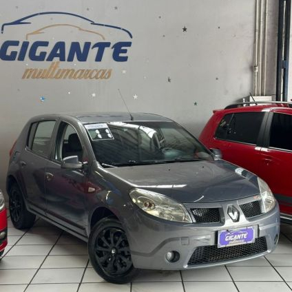 RENAULT   SANDERO EXPRESSION HI-FLEX 1.6 8V 5P   CINZA 2011 1.6 FLEX