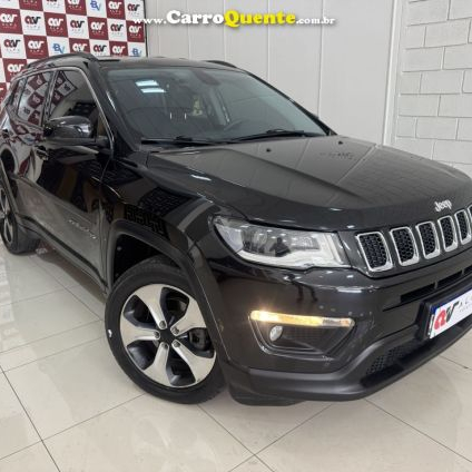 JEEP   COMPASS LONGITUDE 2.0 4X2 FLEX 16V AUT.   PRETO 2018 2.0 FLEX