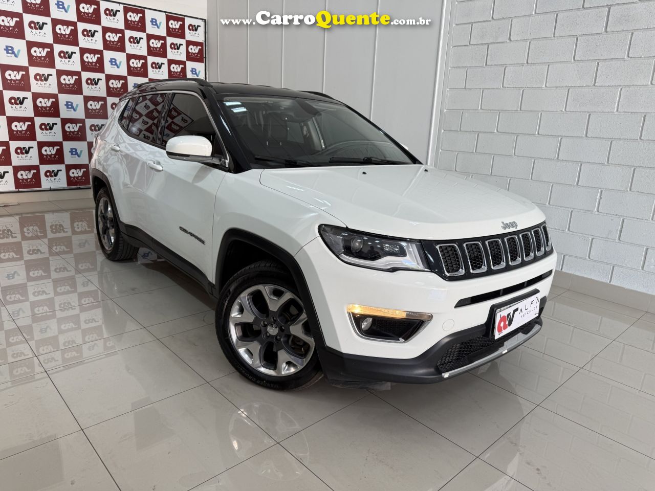 JEEP   COMPASS LIMITED 2.0 4X2 FLEX 16V AUT.   BRANCO 2017 2.0 FLEX - Loja