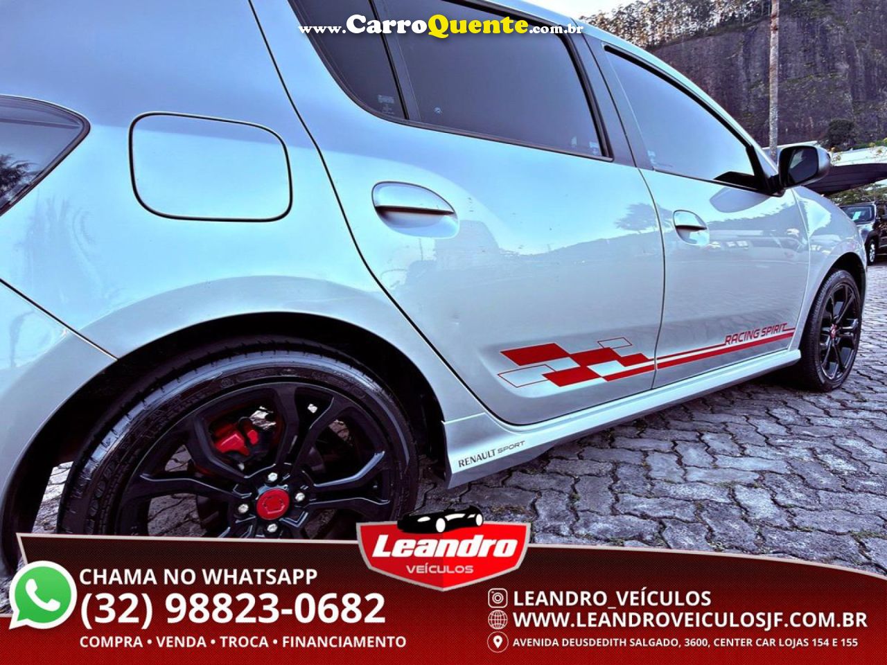 RENAULT   SANDERO RS RACING SPIRIT FLEX 2.0 16V 5P   PRATA 2018 2.0 FLEX - Loja