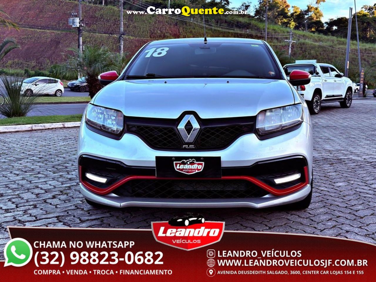 RENAULT   SANDERO RS RACING SPIRIT FLEX 2.0 16V 5P   PRATA 2018 2.0 FLEX - Loja