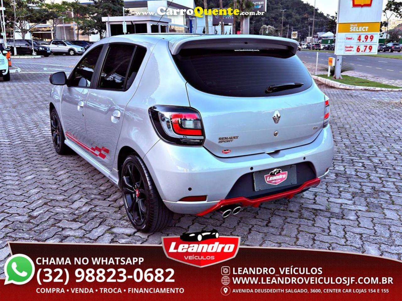 RENAULT   SANDERO RS RACING SPIRIT FLEX 2.0 16V 5P   PRATA 2018 2.0 FLEX - Loja