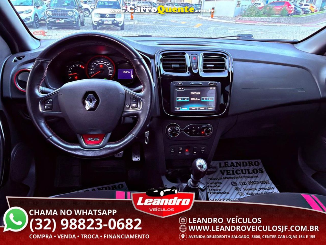 RENAULT   SANDERO RS RACING SPIRIT FLEX 2.0 16V 5P   PRATA 2018 2.0 FLEX - Loja