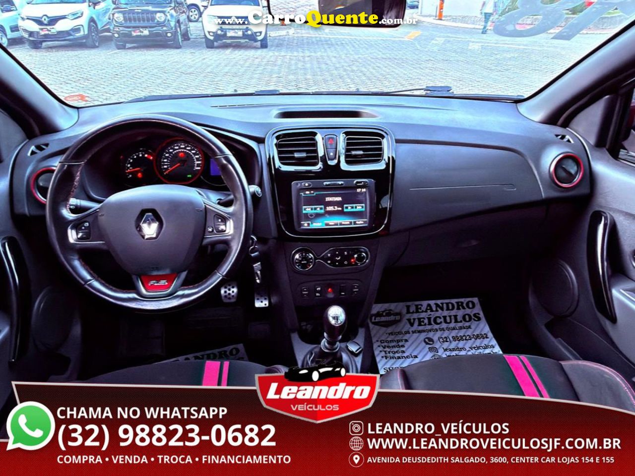 RENAULT   SANDERO RS RACING SPIRIT FLEX 2.0 16V 5P   PRATA 2018 2.0 FLEX - Loja