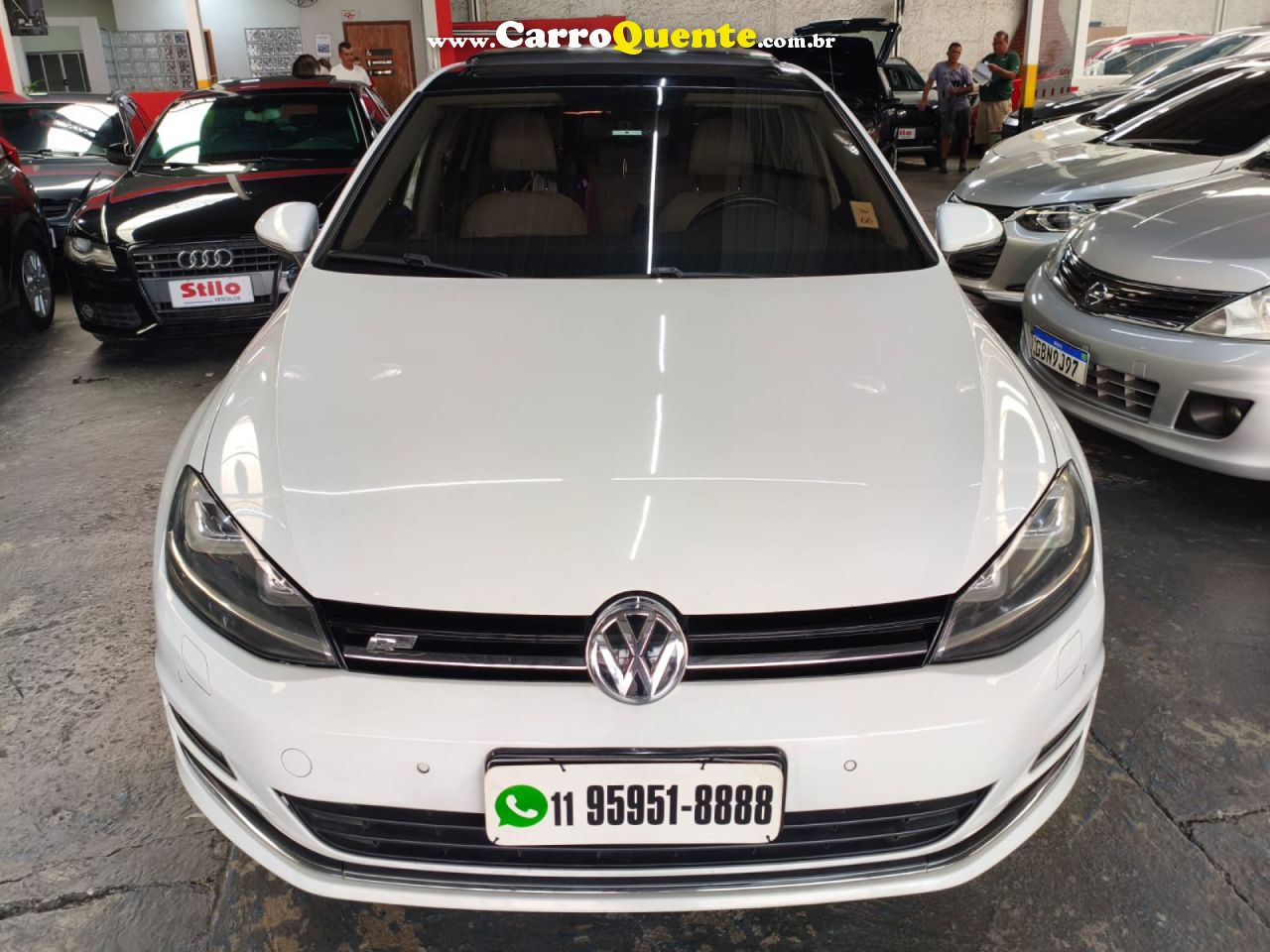 VOLKSWAGEN   GOLF HIGHLINE 1.4 TSI 140CV AUT.   BRANCO 2015 1.4 FLEX - Loja