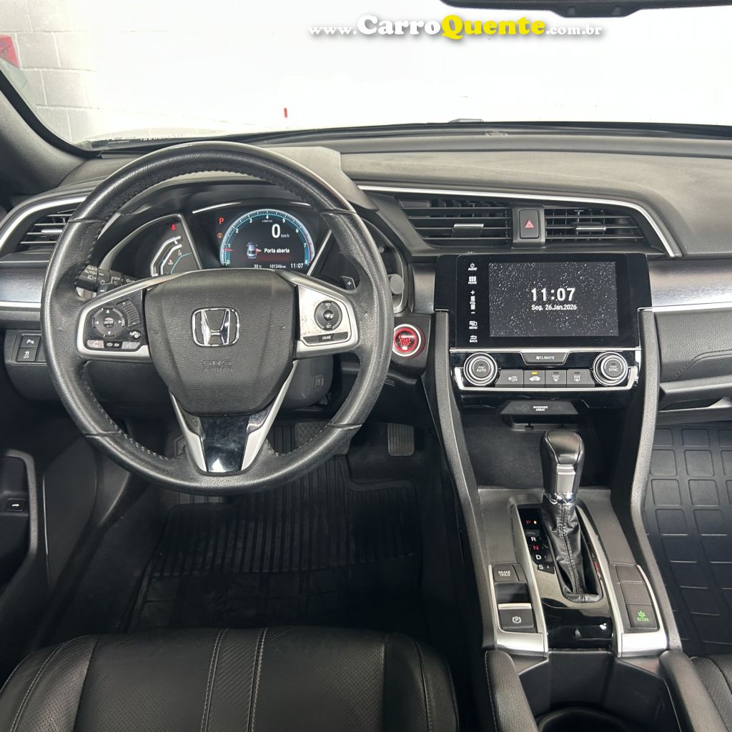 HONDA   CIVIC SEDAN TOURING 1.5 TURBO 16V AUT.4P   CINZA 2017 1.5 GASOLINA - Loja
