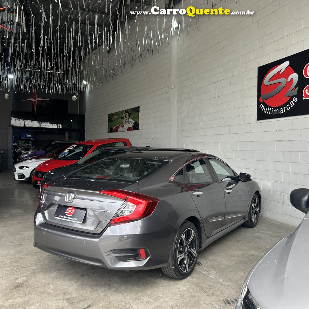 HONDA   CIVIC SEDAN TOURING 1.5 TURBO 16V AUT.4P   CINZA 2017 1.5 GASOLINA - Loja