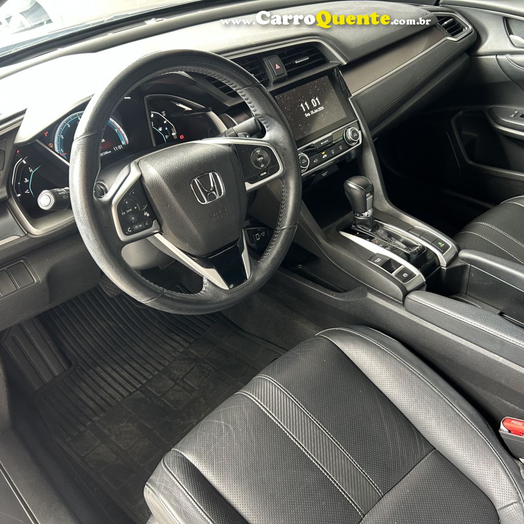 HONDA   CIVIC SEDAN TOURING 1.5 TURBO 16V AUT.4P   CINZA 2017 1.5 GASOLINA - Loja
