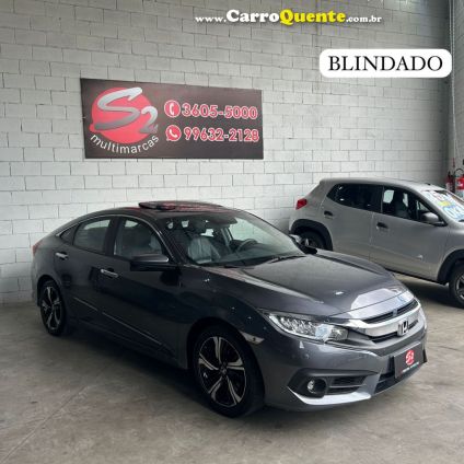 HONDA   CIVIC SEDAN TOURING 1.5 TURBO 16V AUT.4P   CINZA 2017 1.5 GASOLINA