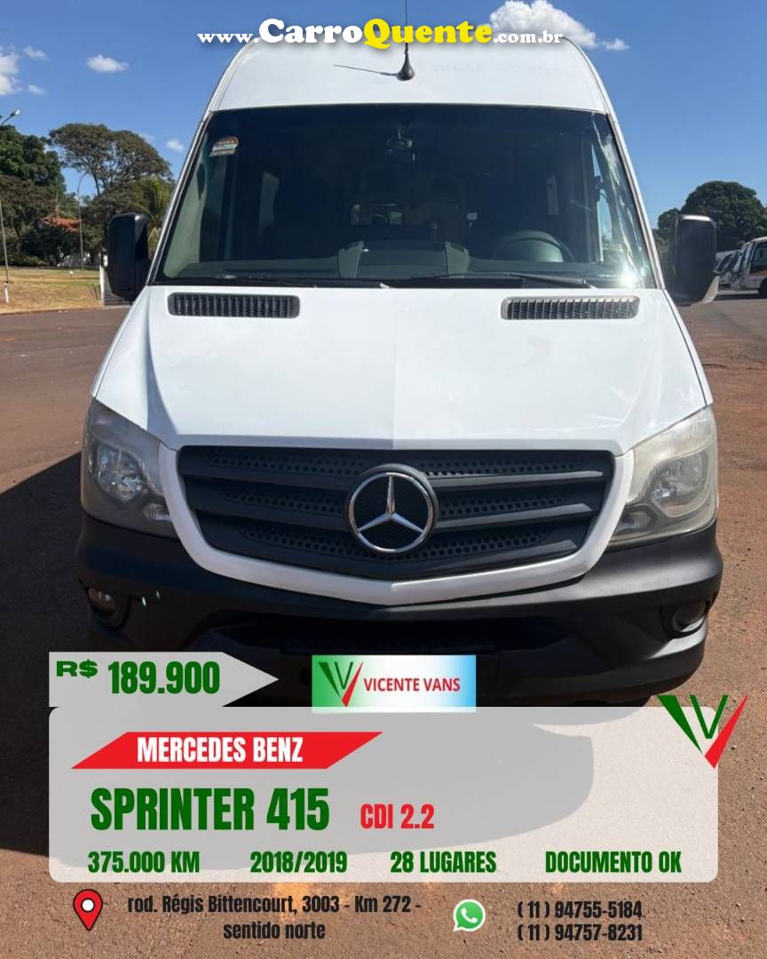 MERCEDES-BENZ SPRINTER 2.2 CDI VAN 415 LONGO 16L 2019 - Loja