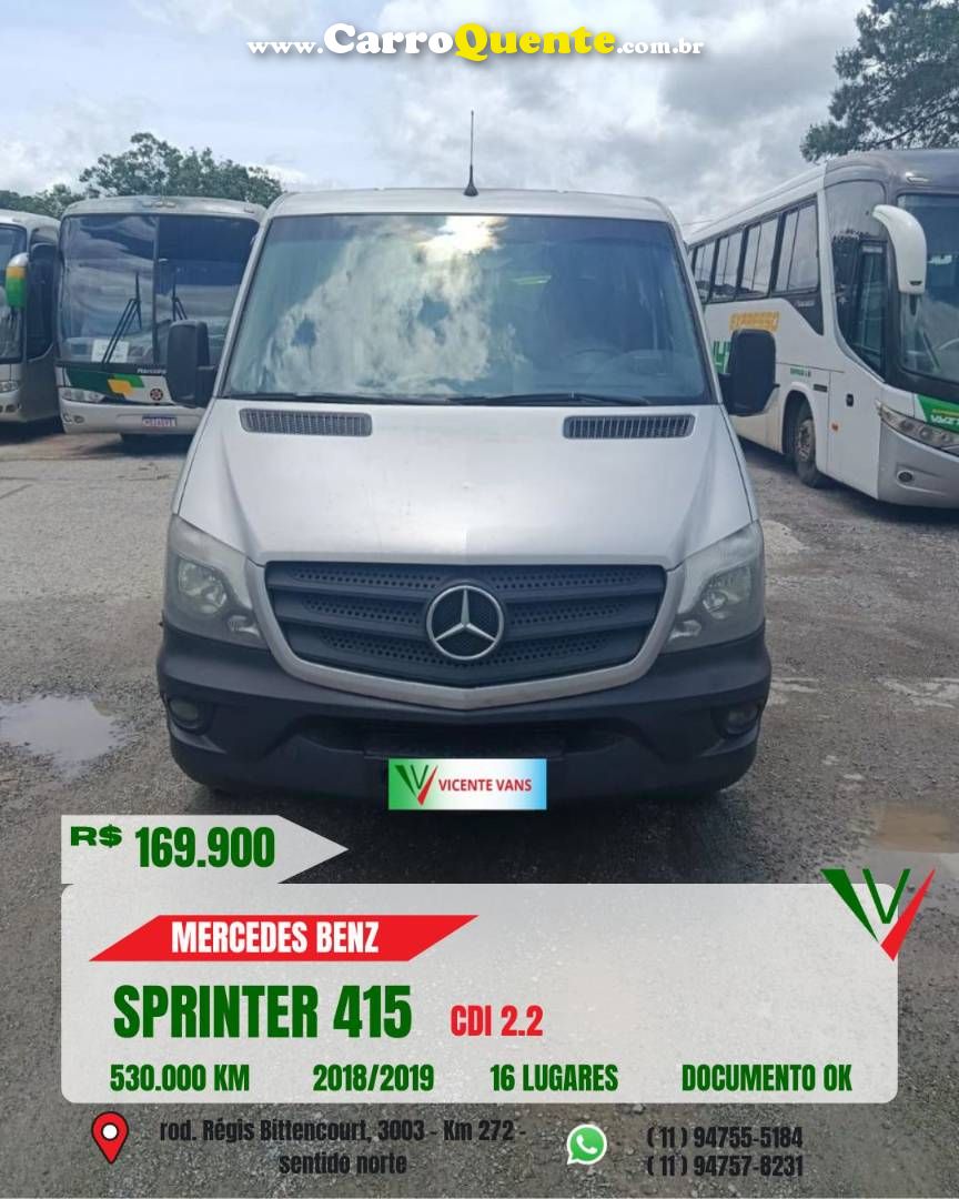 MERCEDES-BENZ SPRINTER 2.2 CDI VAN 415 LONGO 16L 2019 - Loja