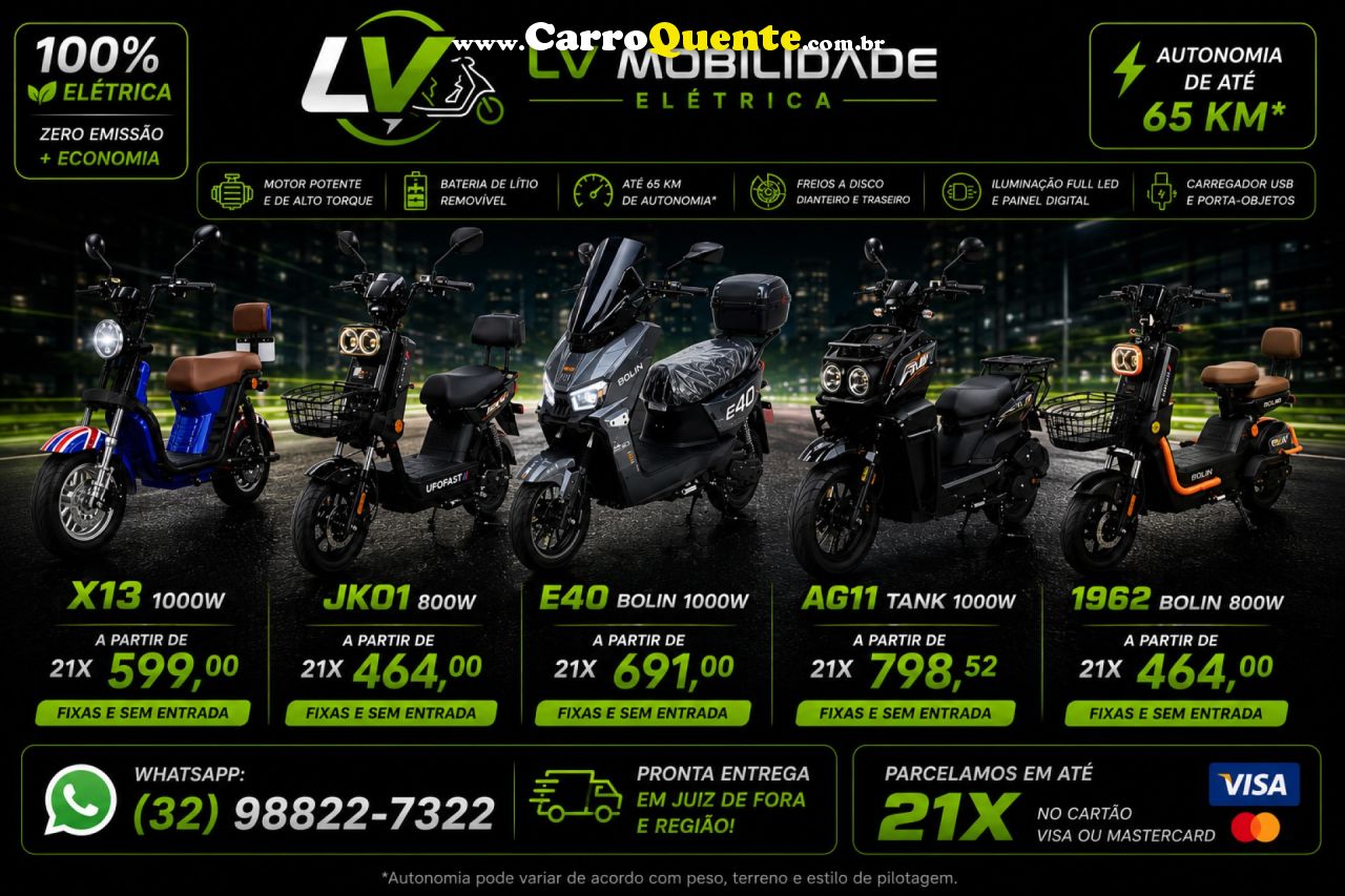 BOLIN   SCOOTER MOTO ELÉTRICA BOLIN  E40 1000W   PRATA 2026 1000W ELÉTRICO - Loja