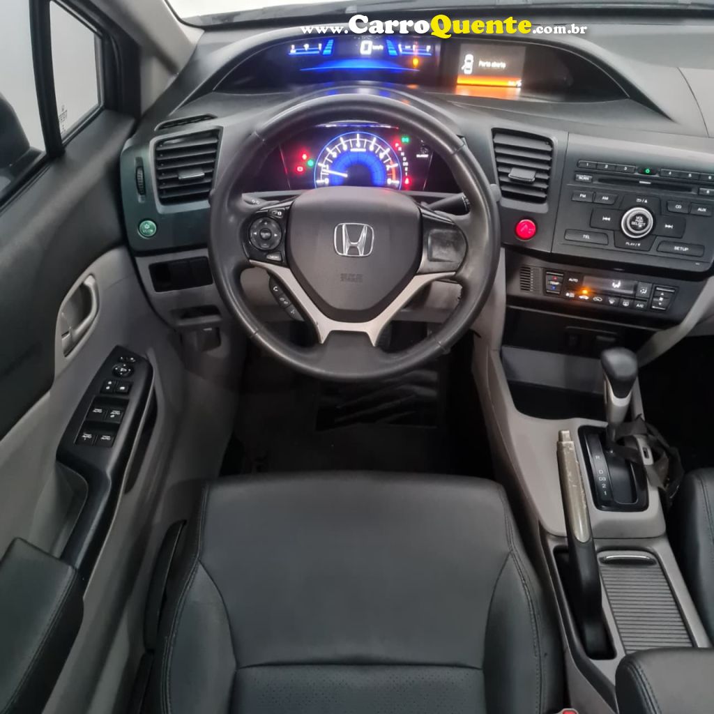 HONDA   CIVIC SEDAN LXS 1.81.8 FLEX 16V AUT. 4P   CINZA 2015 1.8 FLEX - Loja
