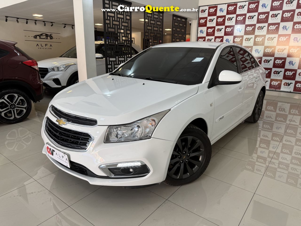 CHEVROLET   CRUZE LT 1.8 16V FLEXPOWER 4P AUT.   BRANCO 2015 1.8 FLEX - Loja