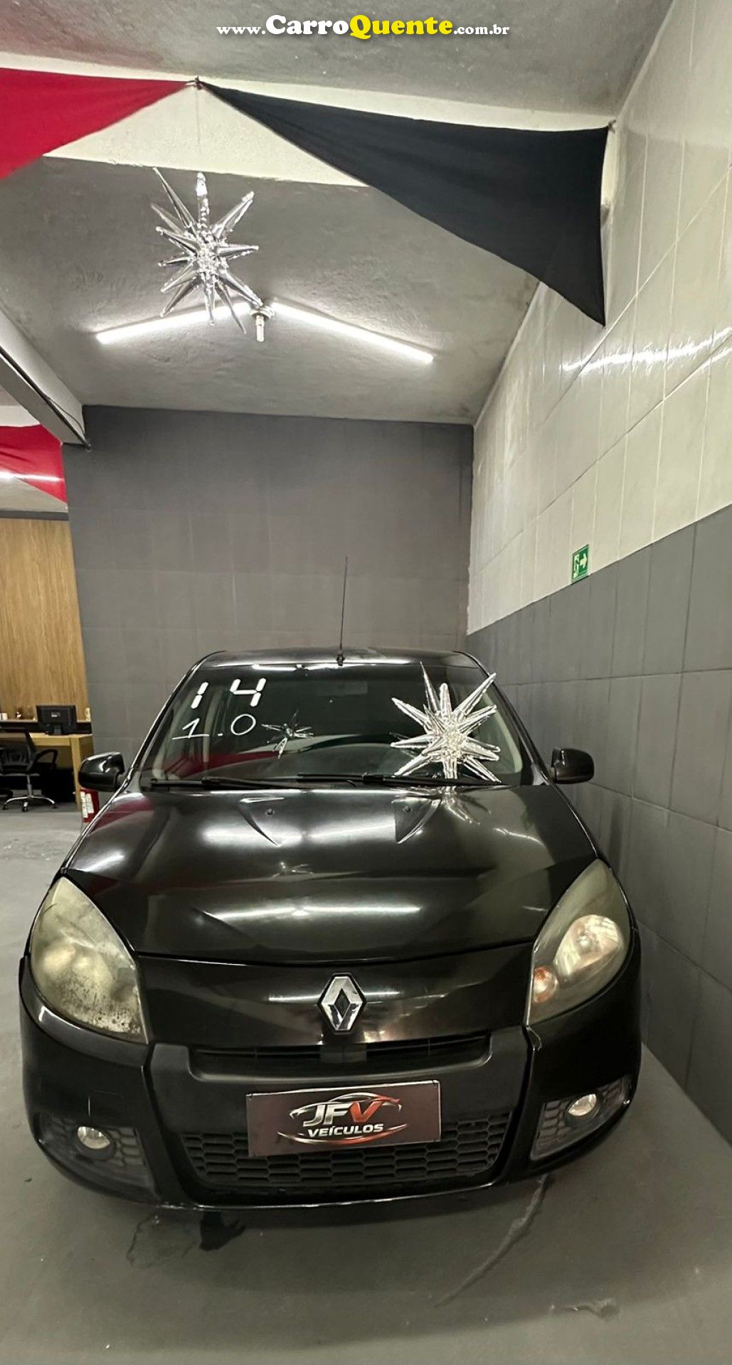RENAULT   SANDERO EXPRESSION HI-FLEX 1.0 16V 5P   PRETO 2014 1.0 GASOLINA - Loja