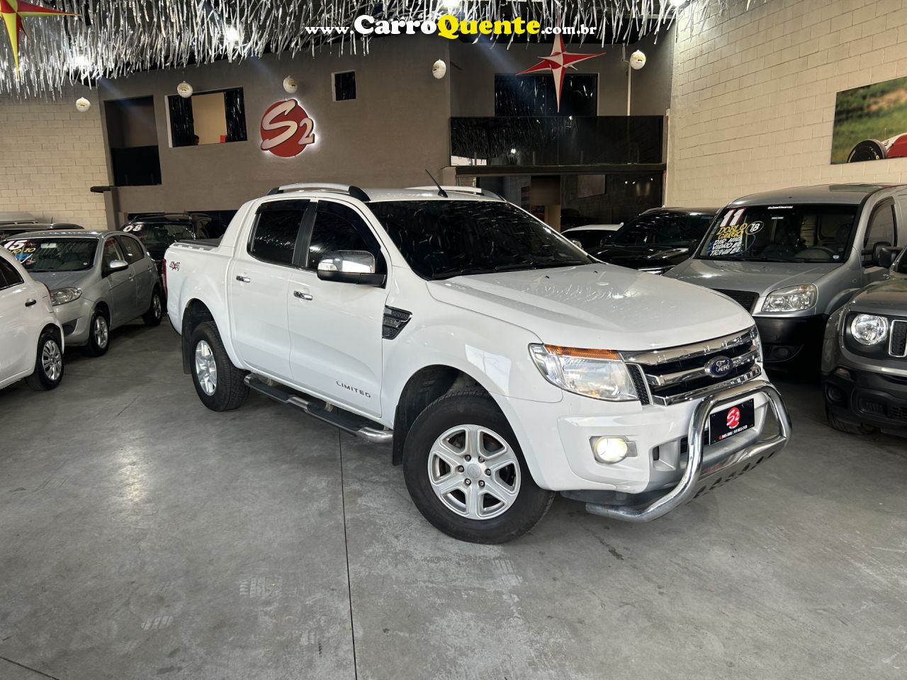 FORD   RANGER LIMITED 3.2 20V 4X4 CD AUT. DIES.   PRATA 2014 3.2 DIESEL - Loja