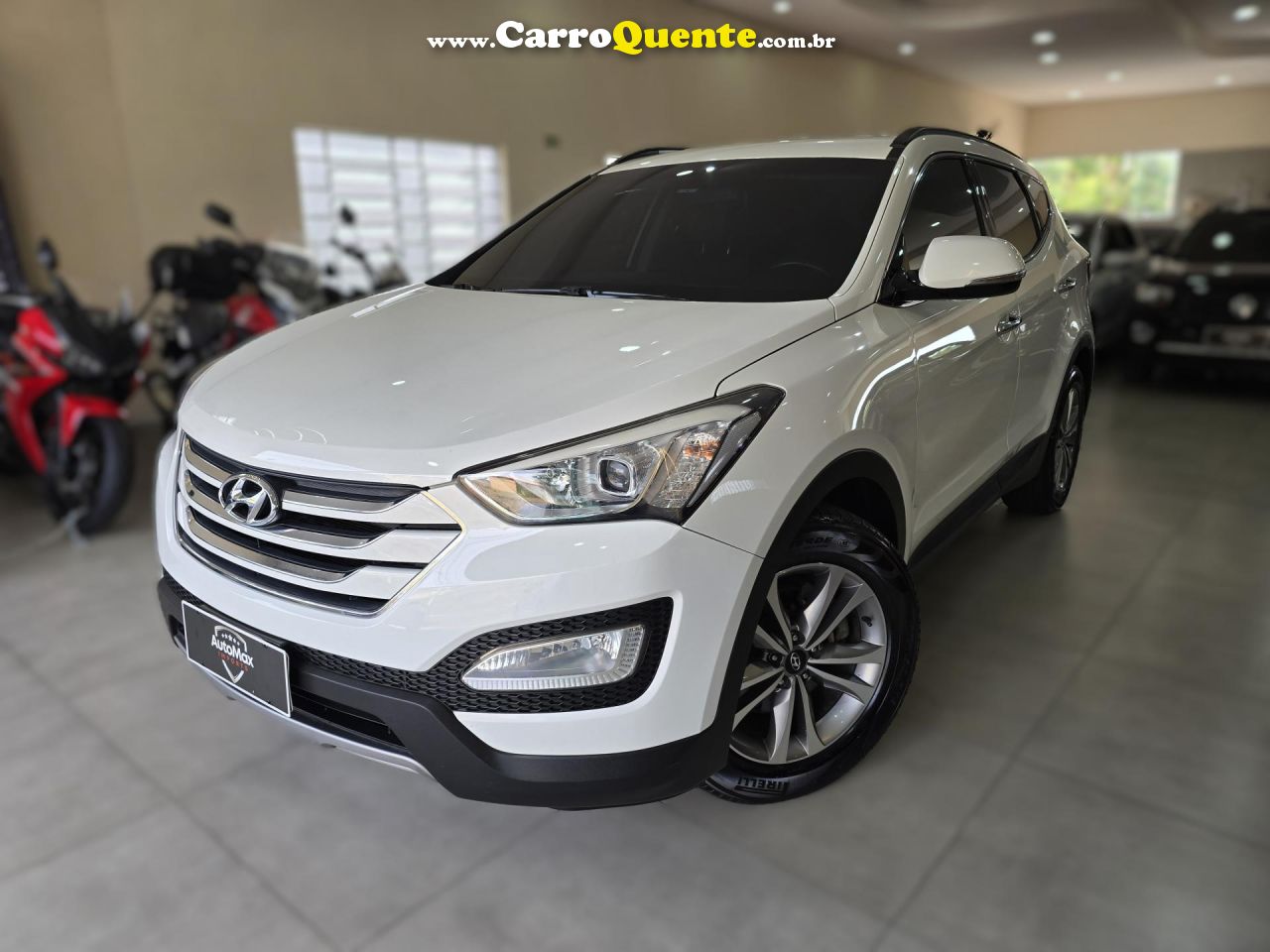 HYUNDAI   SANTA FEGLS 3.3 V6 4X4 TIPTRONIC   BRANCO 2015 3.3 GASOLINA - Loja