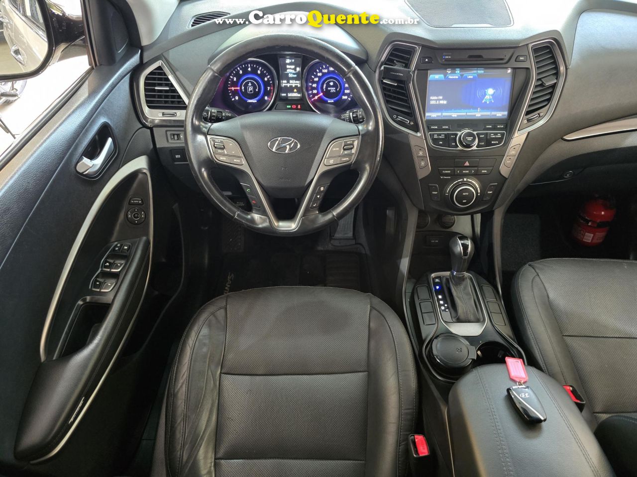 HYUNDAI   SANTA FEGLS 3.3 V6 4X4 TIPTRONIC   BRANCO 2015 3.3 GASOLINA - Loja