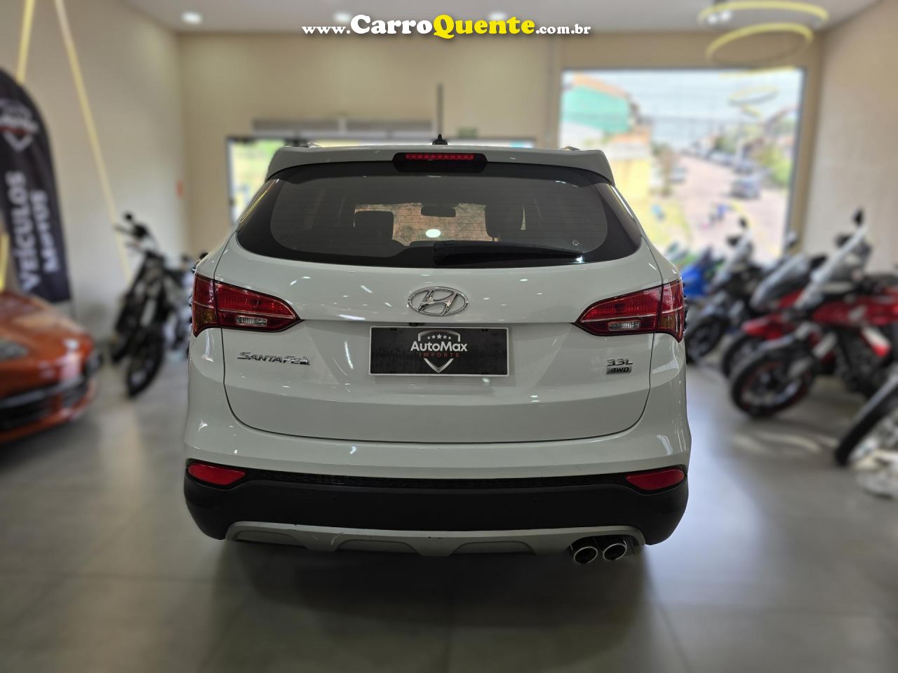 HYUNDAI   SANTA FEGLS 3.3 V6 4X4 TIPTRONIC   BRANCO 2015 3.3 GASOLINA - Loja