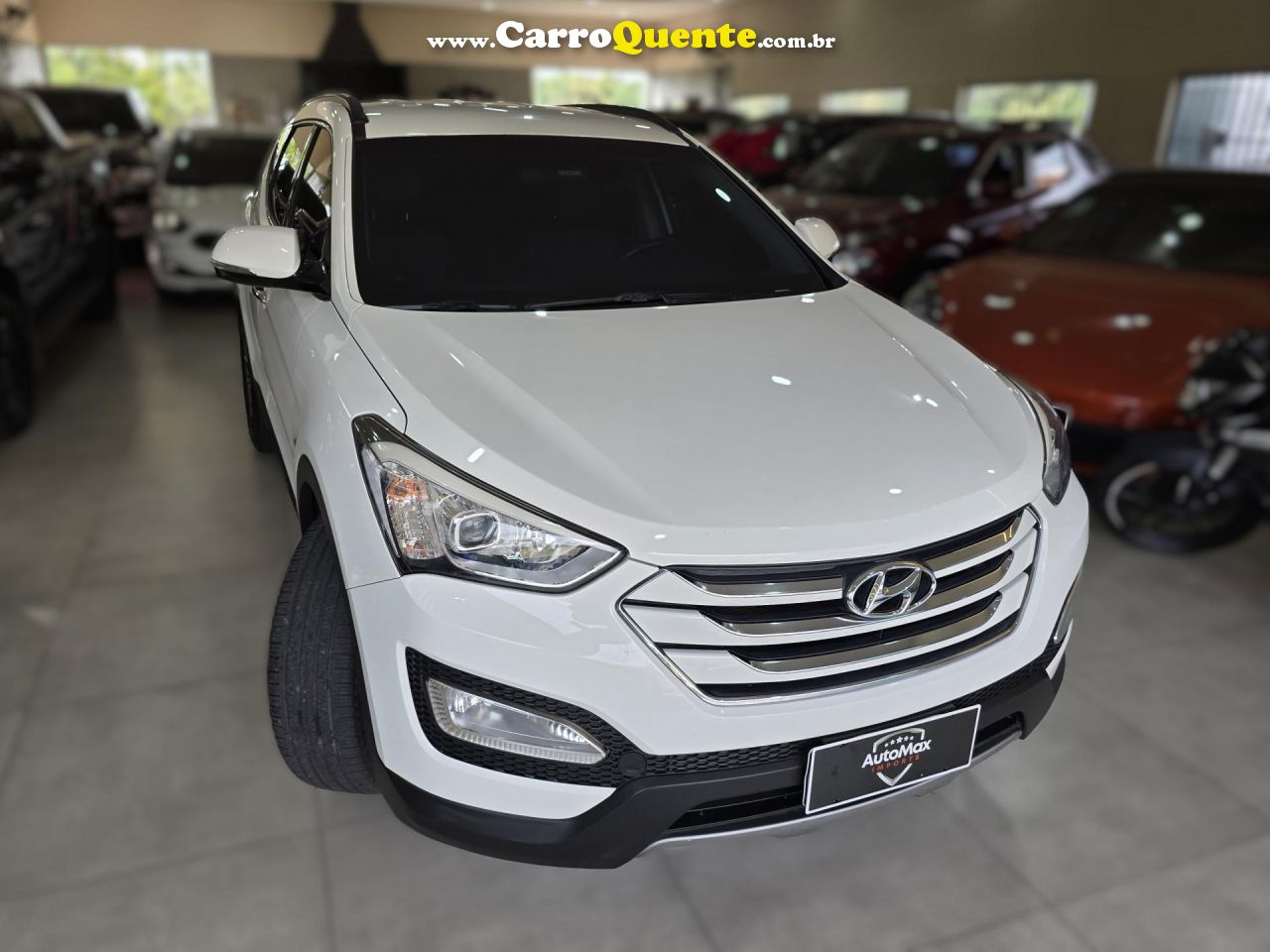 HYUNDAI   SANTA FEGLS 3.3 V6 4X4 TIPTRONIC   BRANCO 2015 3.3 GASOLINA - Loja