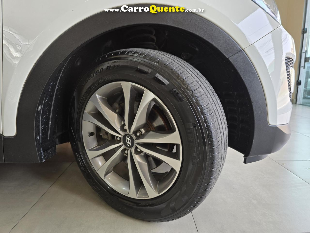HYUNDAI   SANTA FEGLS 3.3 V6 4X4 TIPTRONIC   BRANCO 2015 3.3 GASOLINA - Loja