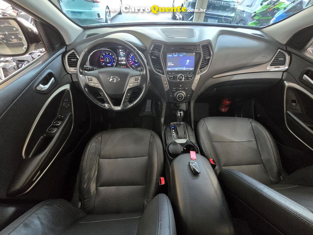 HYUNDAI   SANTA FEGLS 3.3 V6 4X4 TIPTRONIC   BRANCO 2015 3.3 GASOLINA - Loja