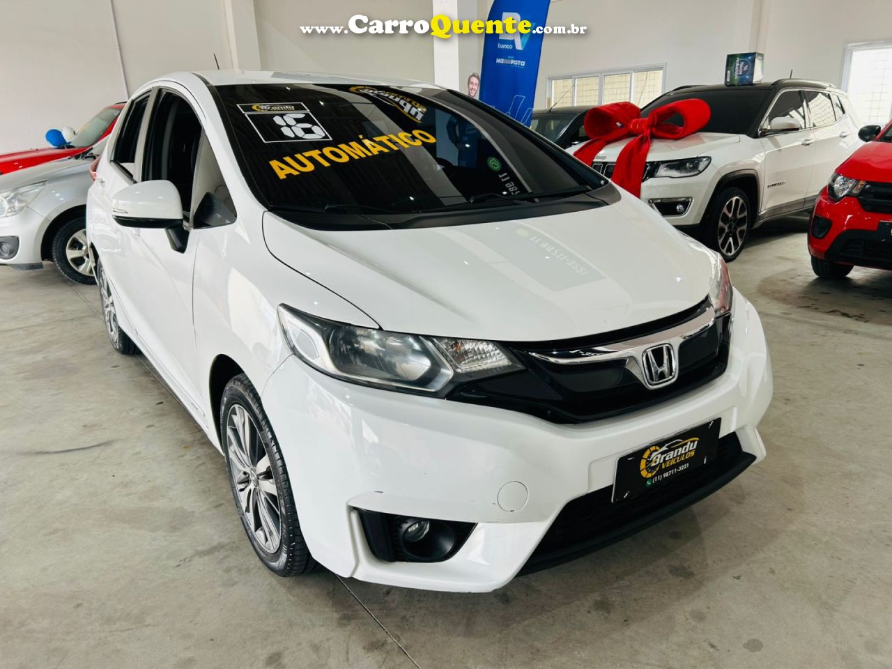HONDA   FIT EXSEX 1.5 FLEXFLEXONE 16V 5P AUT.   BRANCO 2016 1.5 GASOLINA - Loja