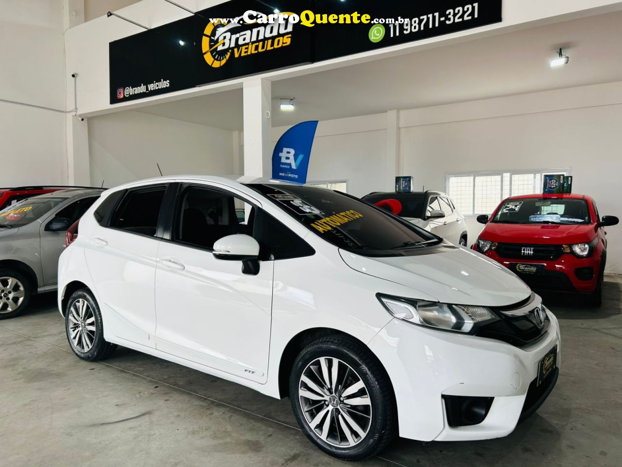 HONDA   FIT EXSEX 1.5 FLEXFLEXONE 16V 5P AUT.   BRANCO 2016 1.5 GASOLINA - Loja