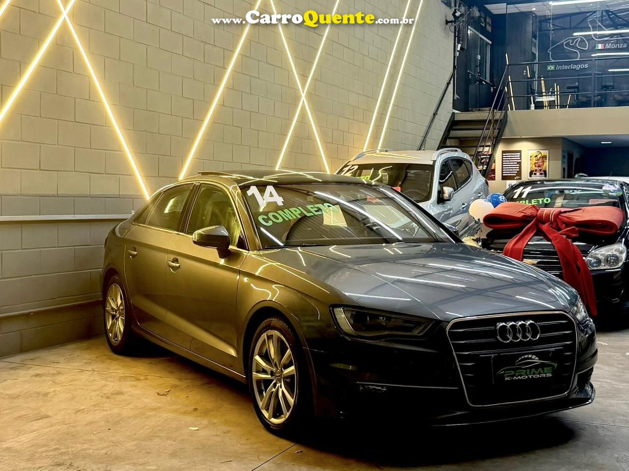 AUDI   A3 SED.1.81.8 AMBIT.16V TB FSI S-TRONIC   PRATA 2014 1.8 GASOLINA - Loja