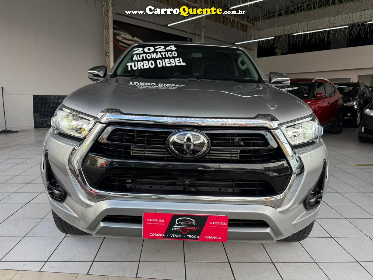 TOYOTA   HILUX CD SRX 4X4 2.8 TDI 16V DIESEL AUT.   PRATA 2024 2.8 DIESEL - Loja