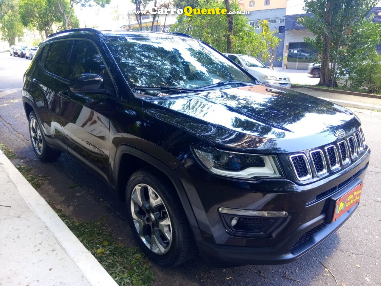 JEEP   COMPASS LONGITUDE 2.0 4X2 FLEX 16V AUT.   PRETO 2019 2.0 FLEX - Loja